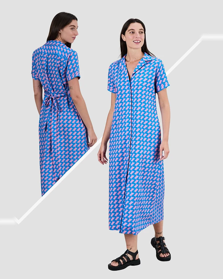Kleid Gum Long Blau