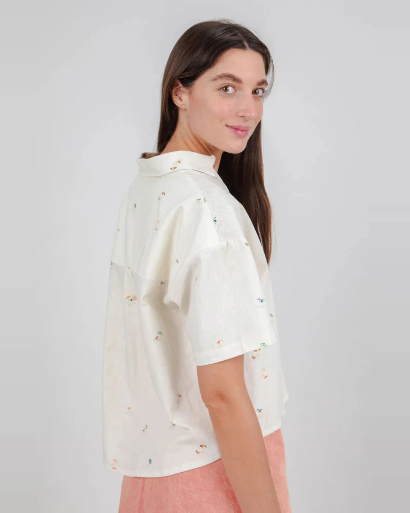 Bluse Beach Please Cropped Off White – Ansicht 4