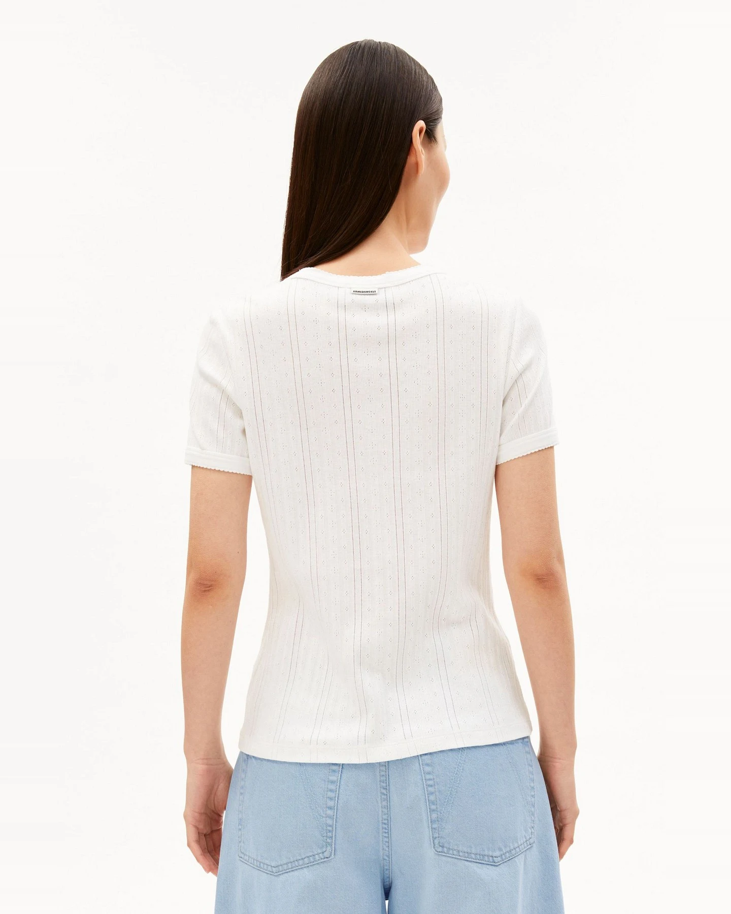 T-Shirt Pointelle Weiß – Ansicht 2