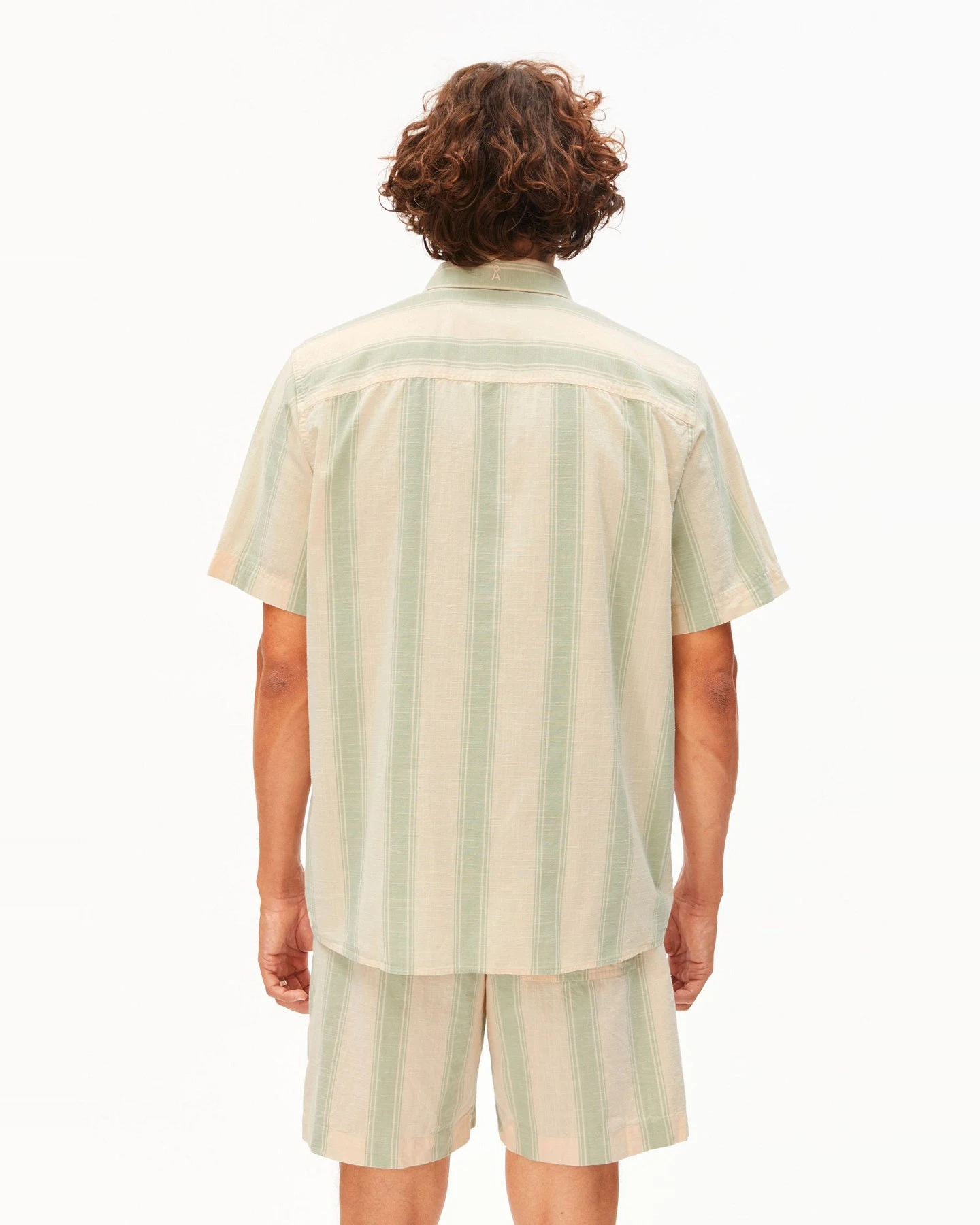 Hemd Striped Short Grün – Ansicht 3
