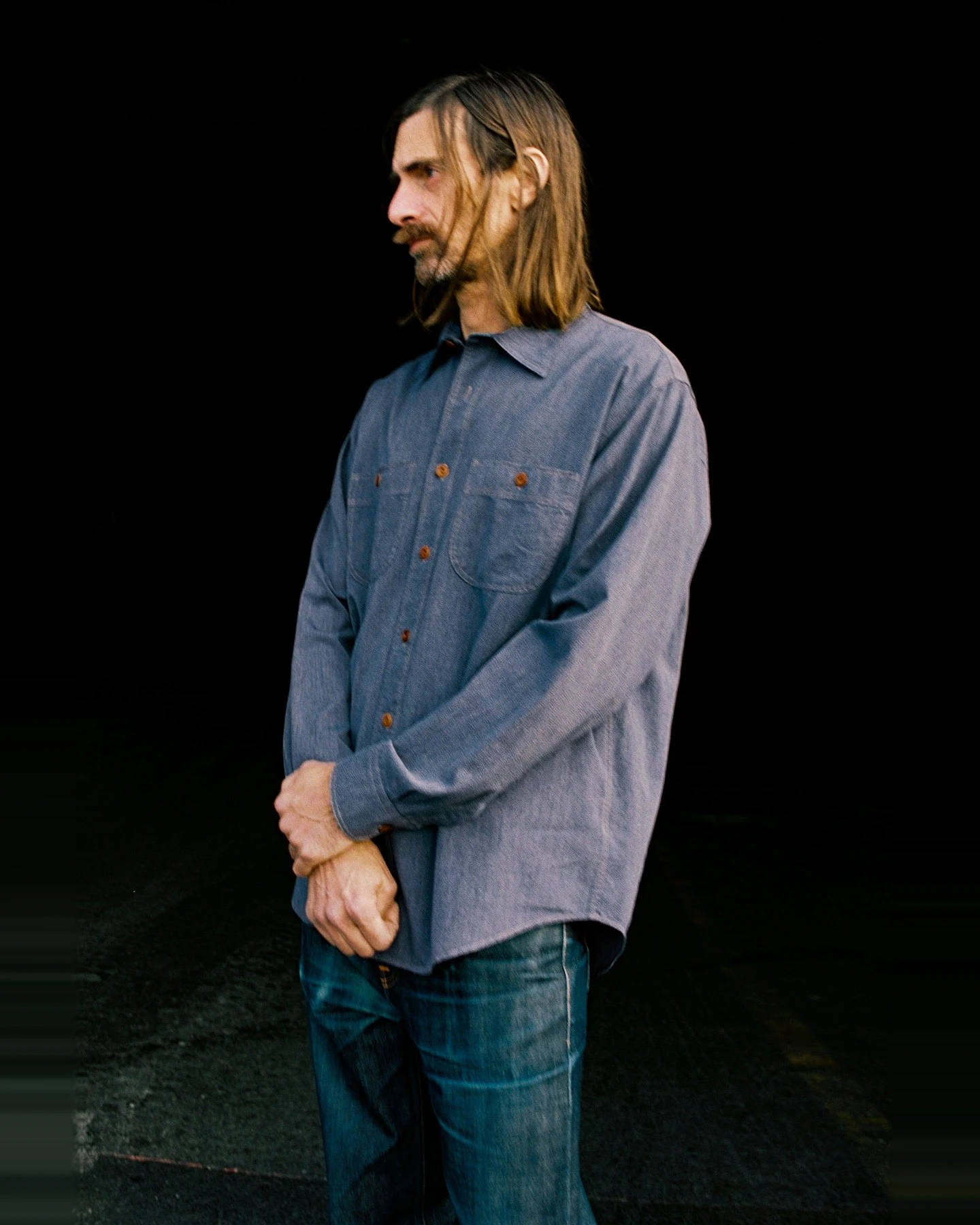 Hemd Julian Chambray Worker Blau – Ansicht 2