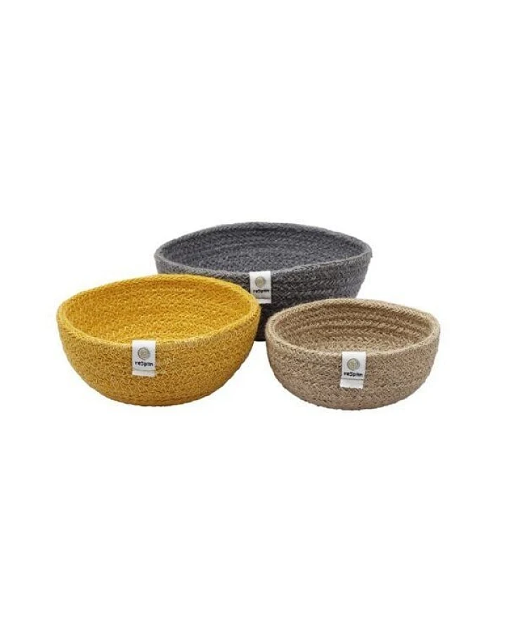 reSpiin 3er-Set Schalen aus Jute - Beach