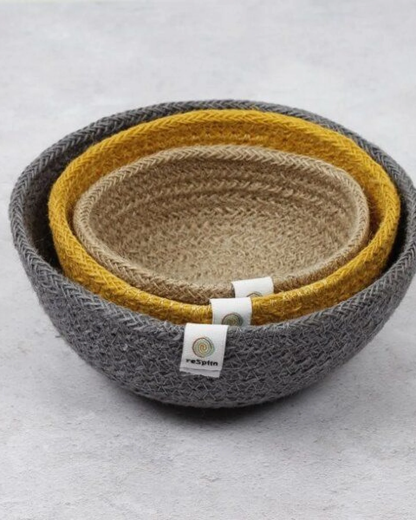 reSpiin 3er-Set Schalen aus Jute - Beach – Ansicht 3