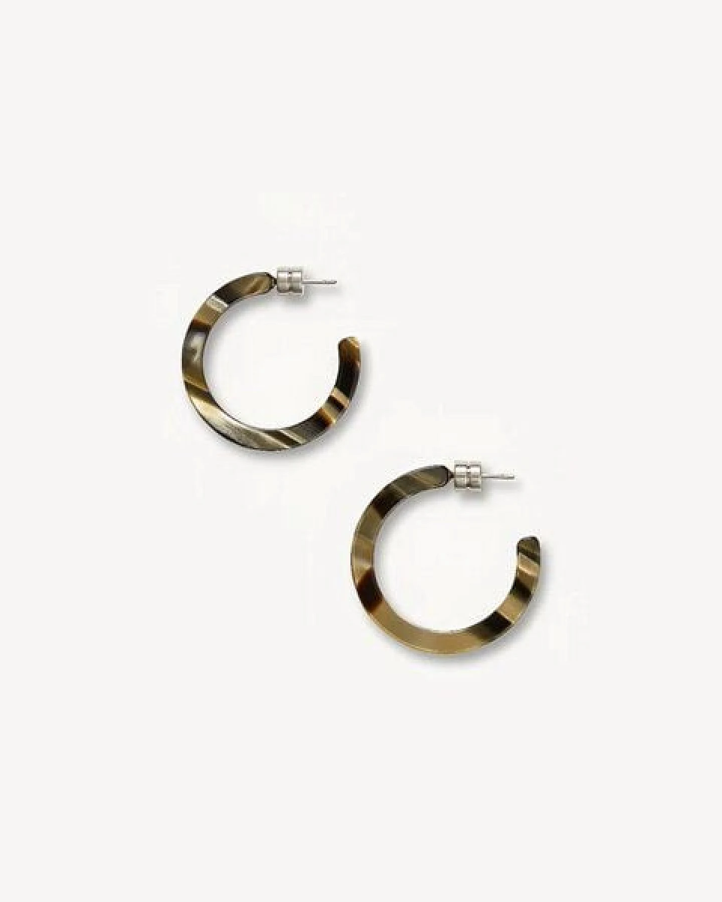 JAN N JUNE MACHETE Runde Ohrringe MINI HOOPS aus Acetat – Ansicht 3