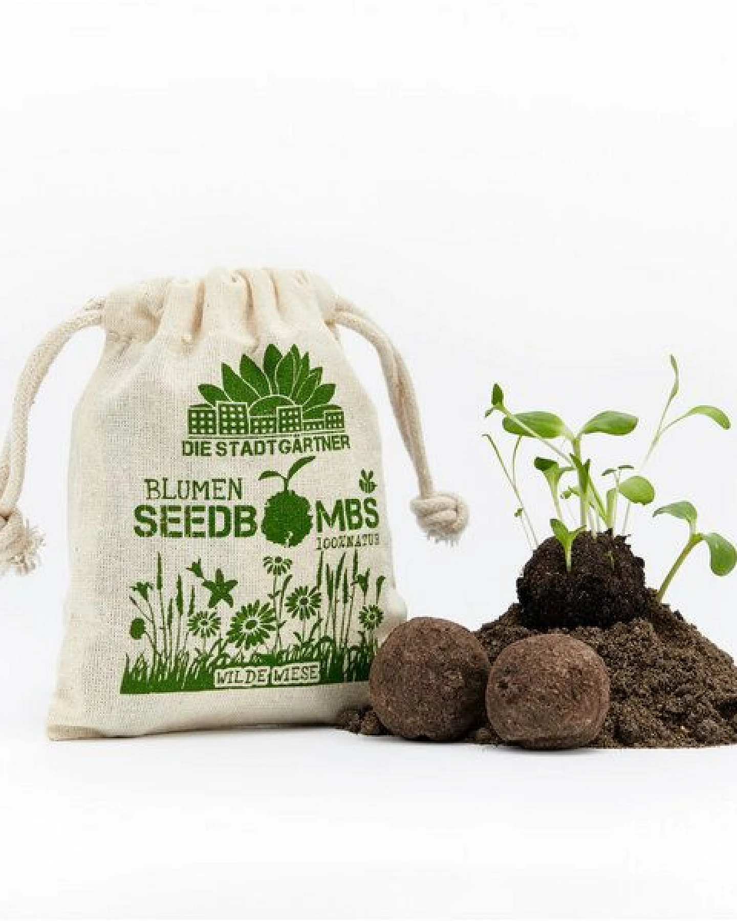 Die Stadtgärtner Seedbombs Wilde Wiese I 8 Handgemachte Samenbomben über 40 Blumensamen – Ansicht 2