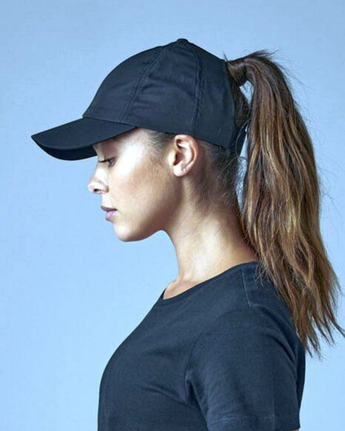 Beechfield Damen / Herren Cap Basecap Kappe mit Öffnung für einen Haarzopf – Ansicht 2