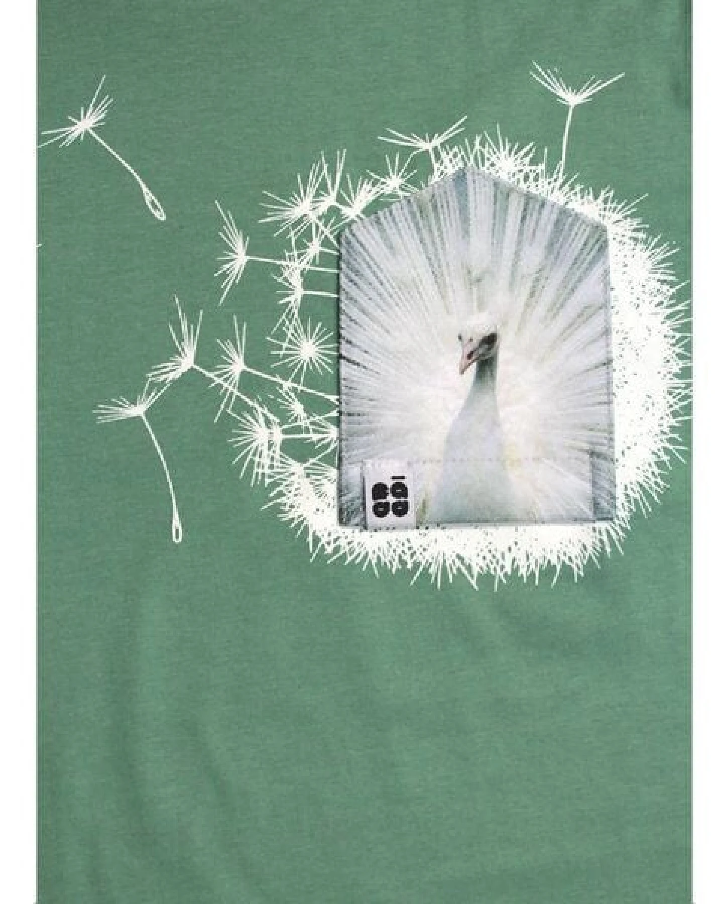 FÄDD Damen T-Shirt Rundhals aus Bio-Baumwolle "Der weiße V" Grün – Ansicht 2