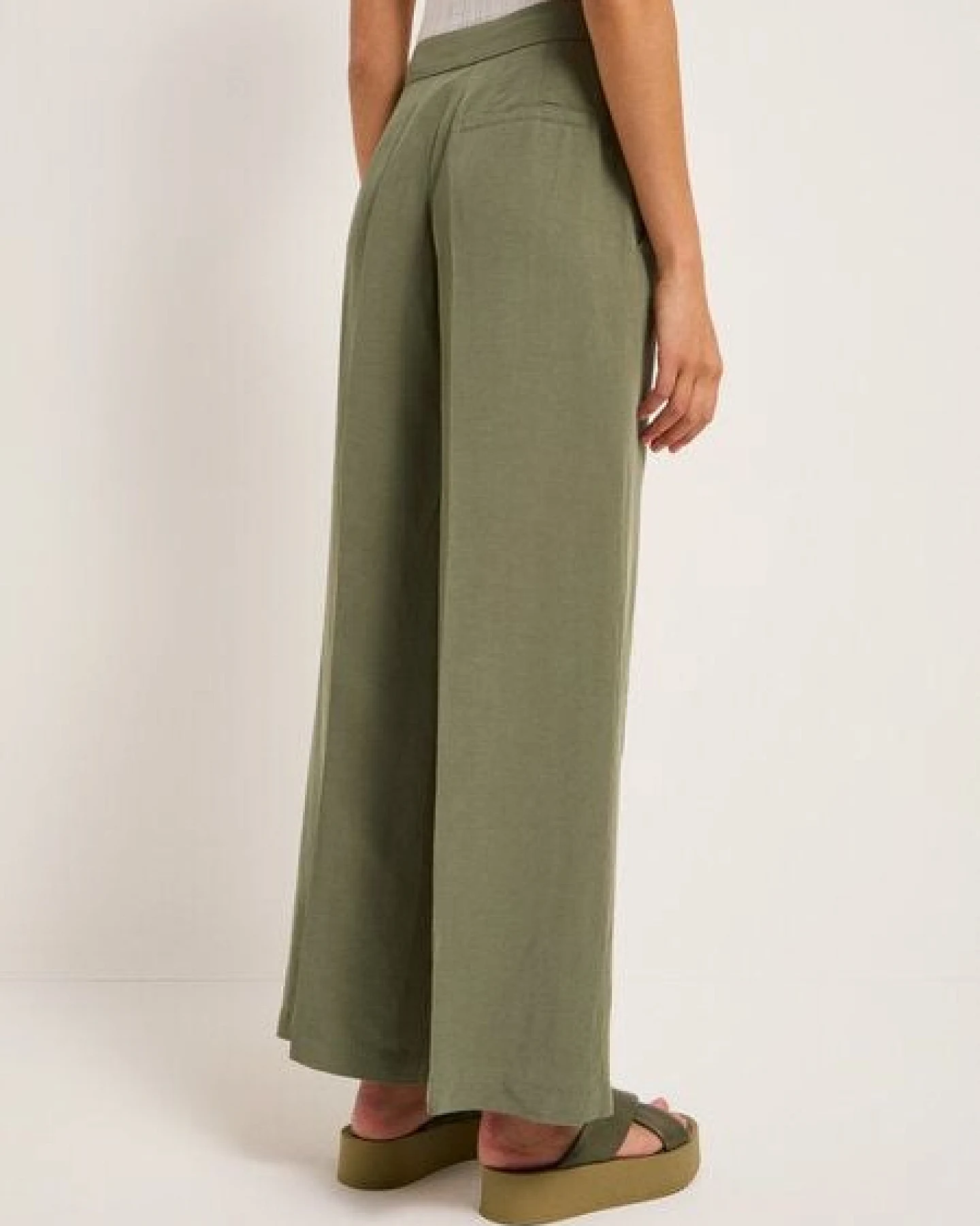 LANIUS Hose mit weitem Bein aus TENCEL und Bio-Leinen – Ansicht 2