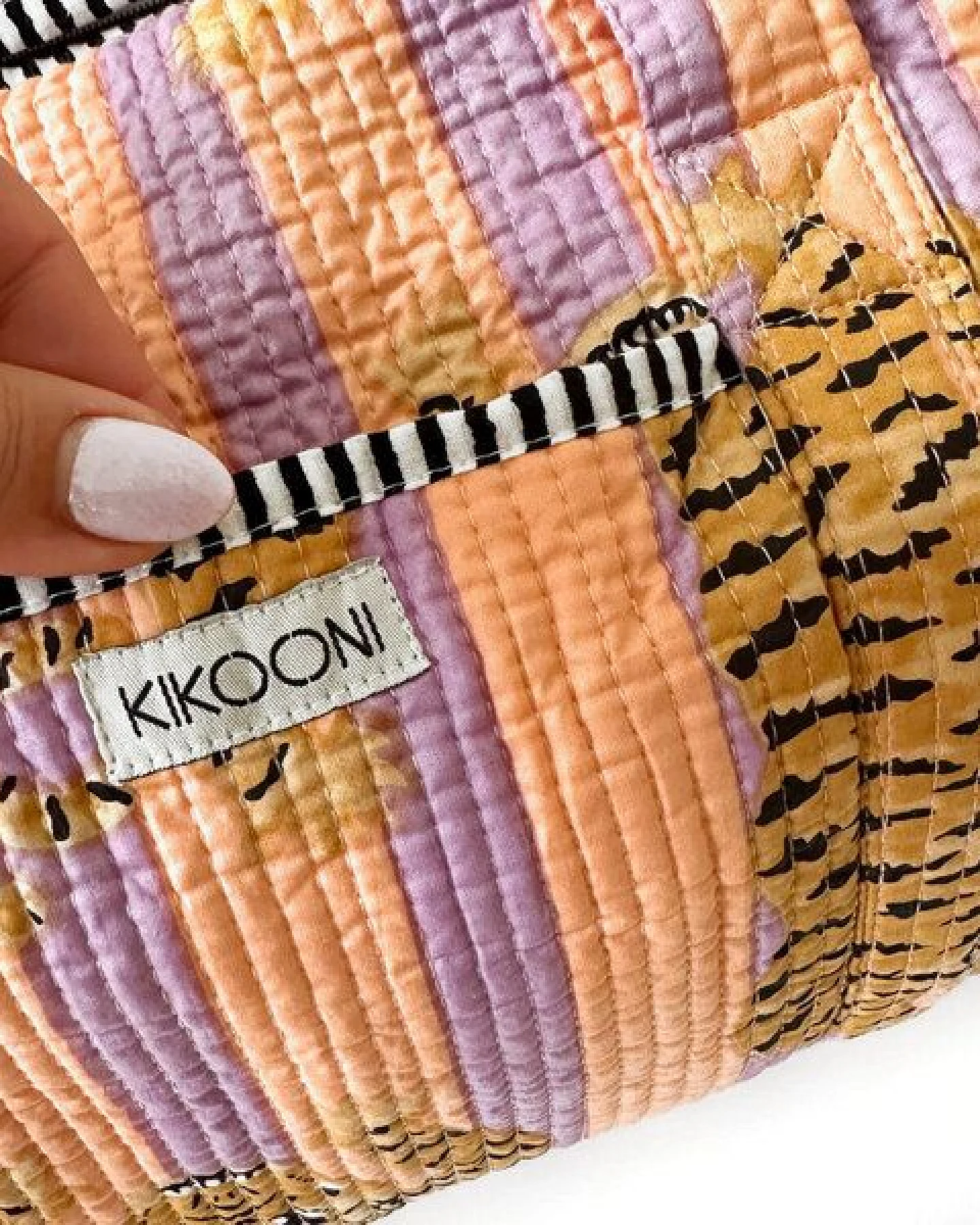 KIKOONI handgefertigte große Baumwolltasche "K. Shopper" – Ansicht 3