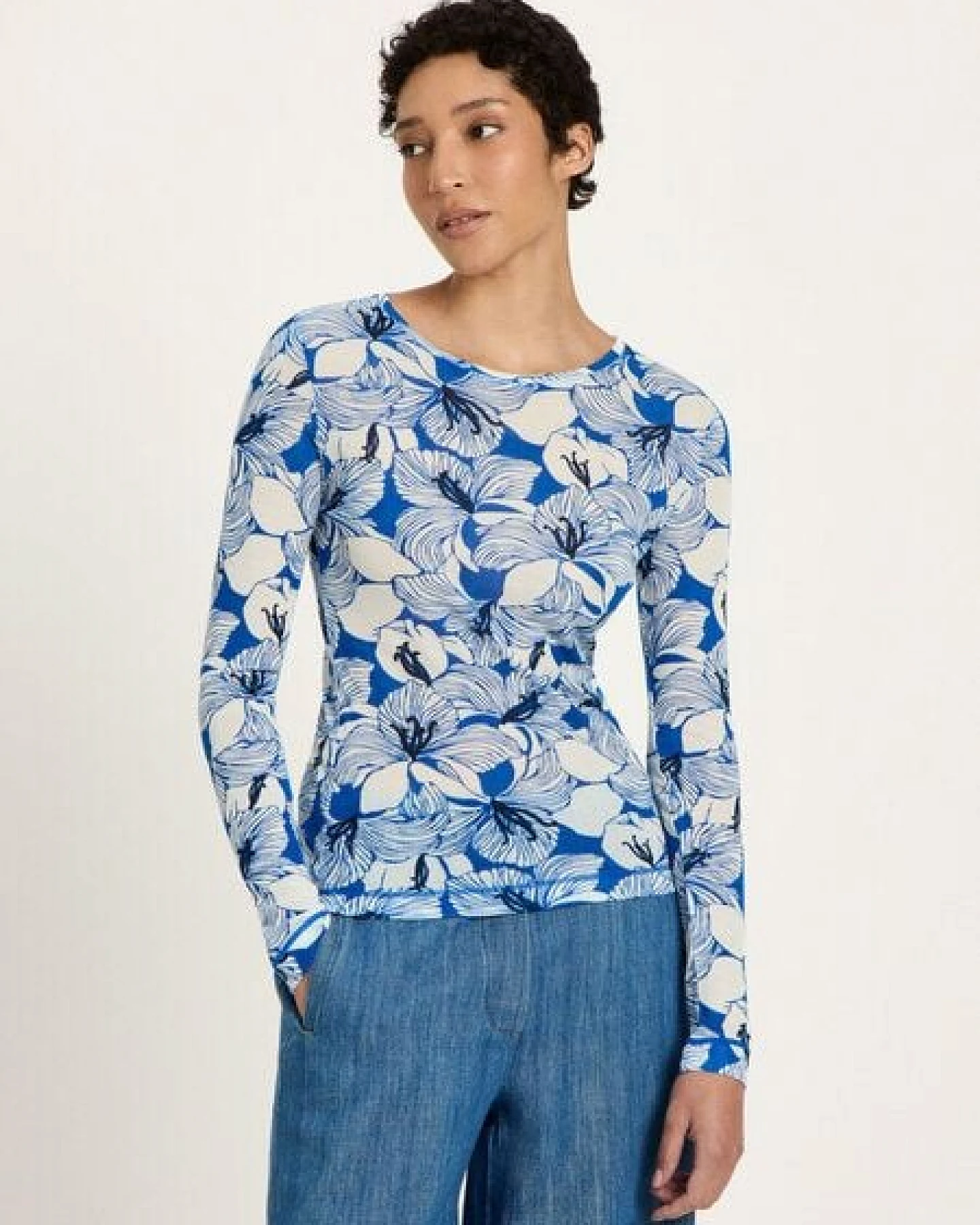 LANIUS Langarmshirt print bloom – Ansicht 2