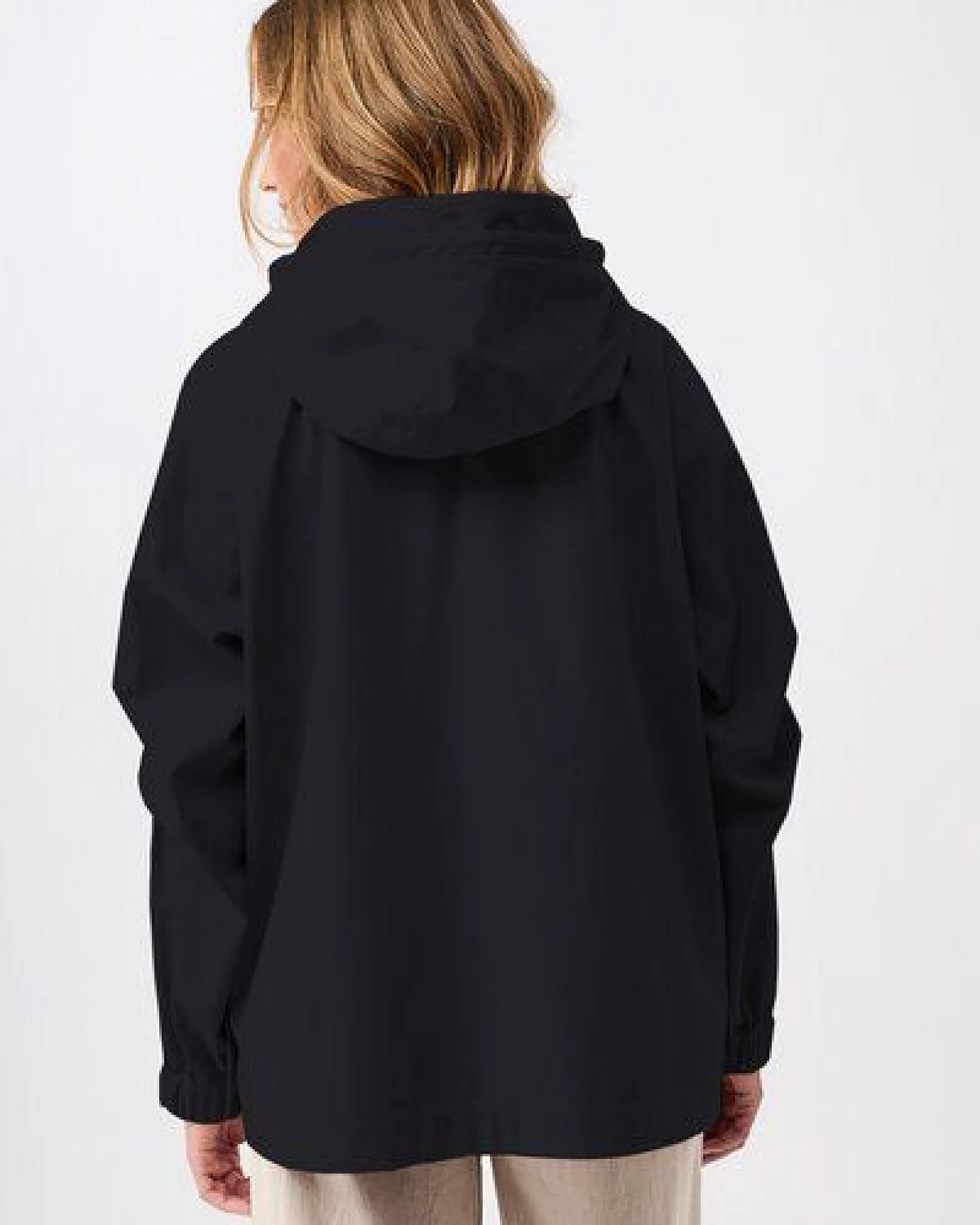 LangerChen Kapuzenjacke mit Falten am Arm – Ansicht 3