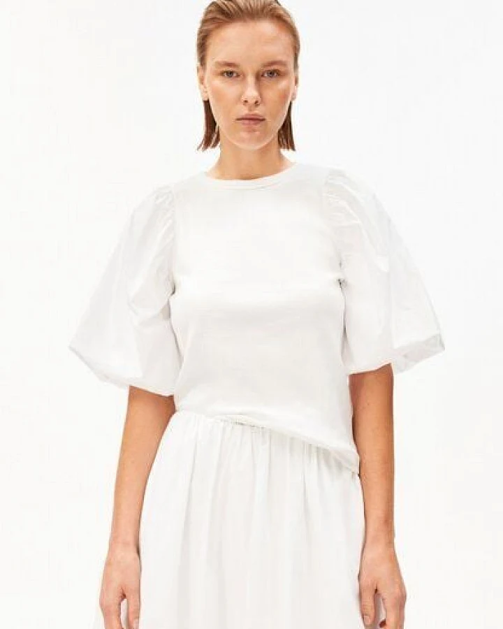 ARMEDANGELS PUFF SLEEVE Damen T-Shirt aus Bio-Baumwoll Mix
