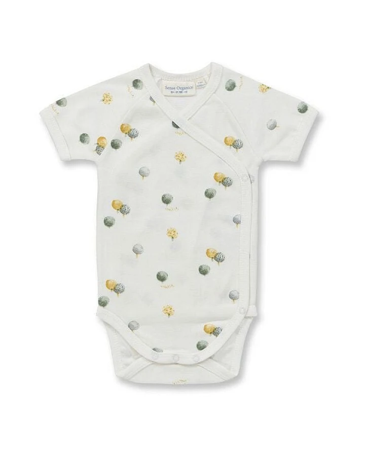 sense-organics Baby Wickelbody mit Baumdruck, Modell YGON