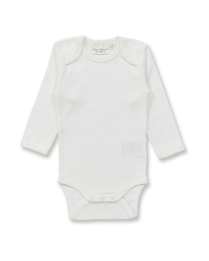 sense-organics Baby Body in naturweiß, Modell YVON