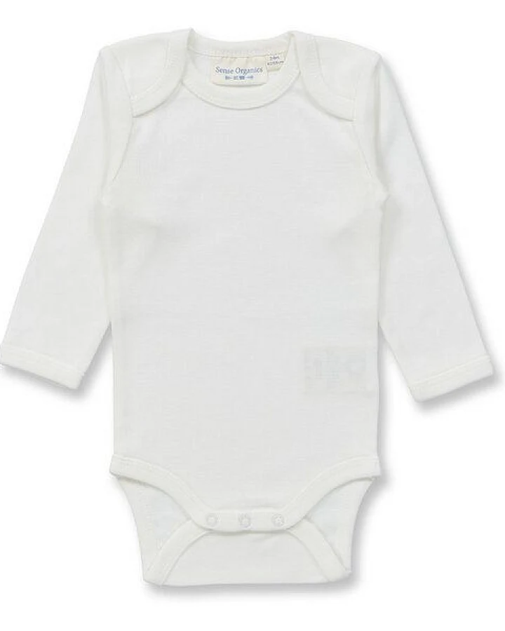 sense-organics Baby Body in naturweiß, Modell YVON