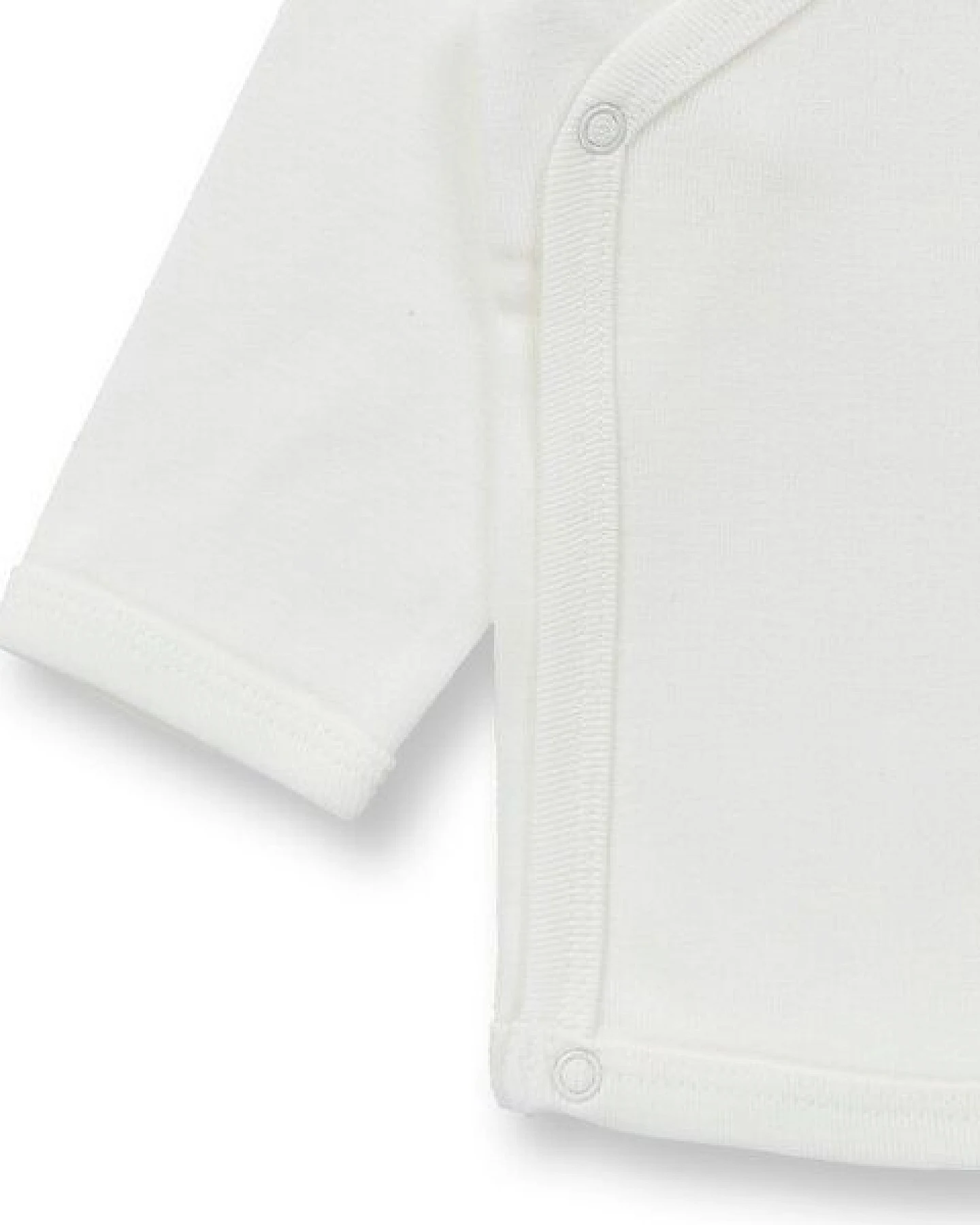 sense-organics Baby Wickelshirt in naturweiß, Modell VICTORIA – Ansicht 4
