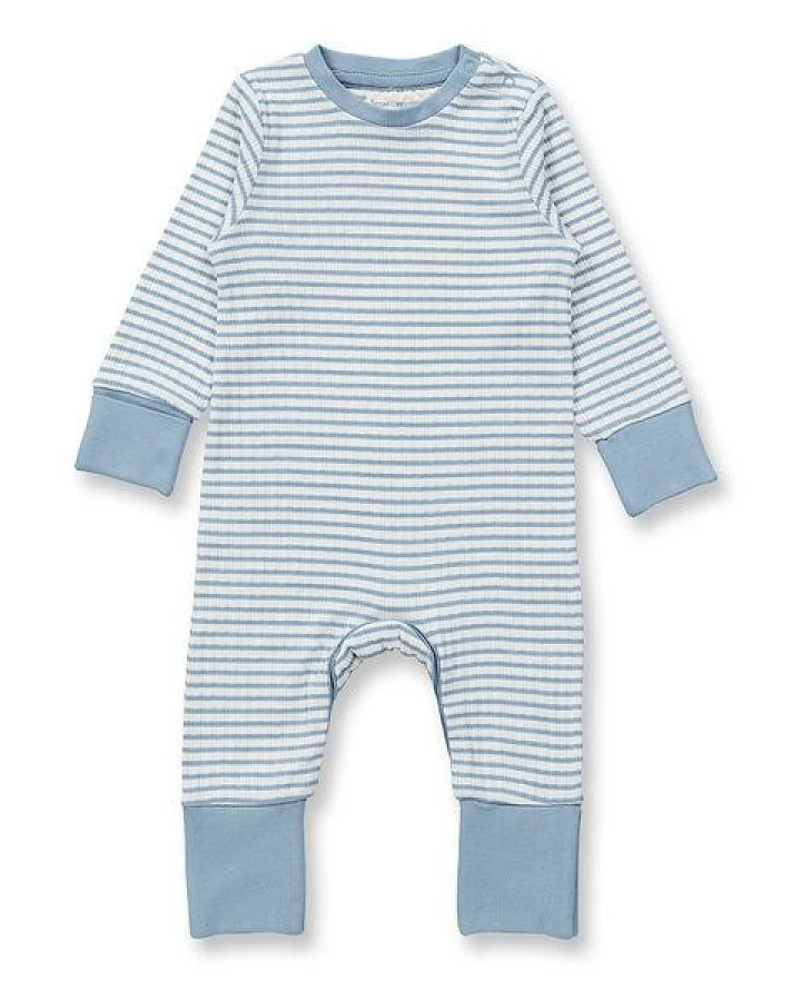 sense-organics Baby Strampler geringelt, Modell TONA