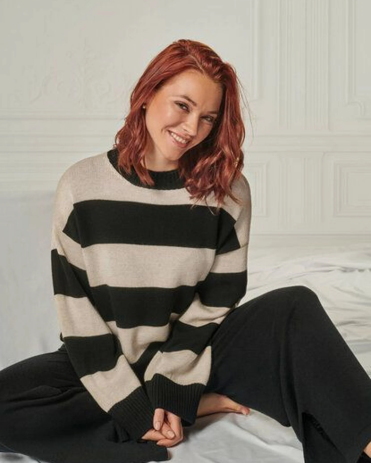 YOU LOOK PERFECT 100% Merino Blockstreifen Pullover "Felia" – Ansicht 3