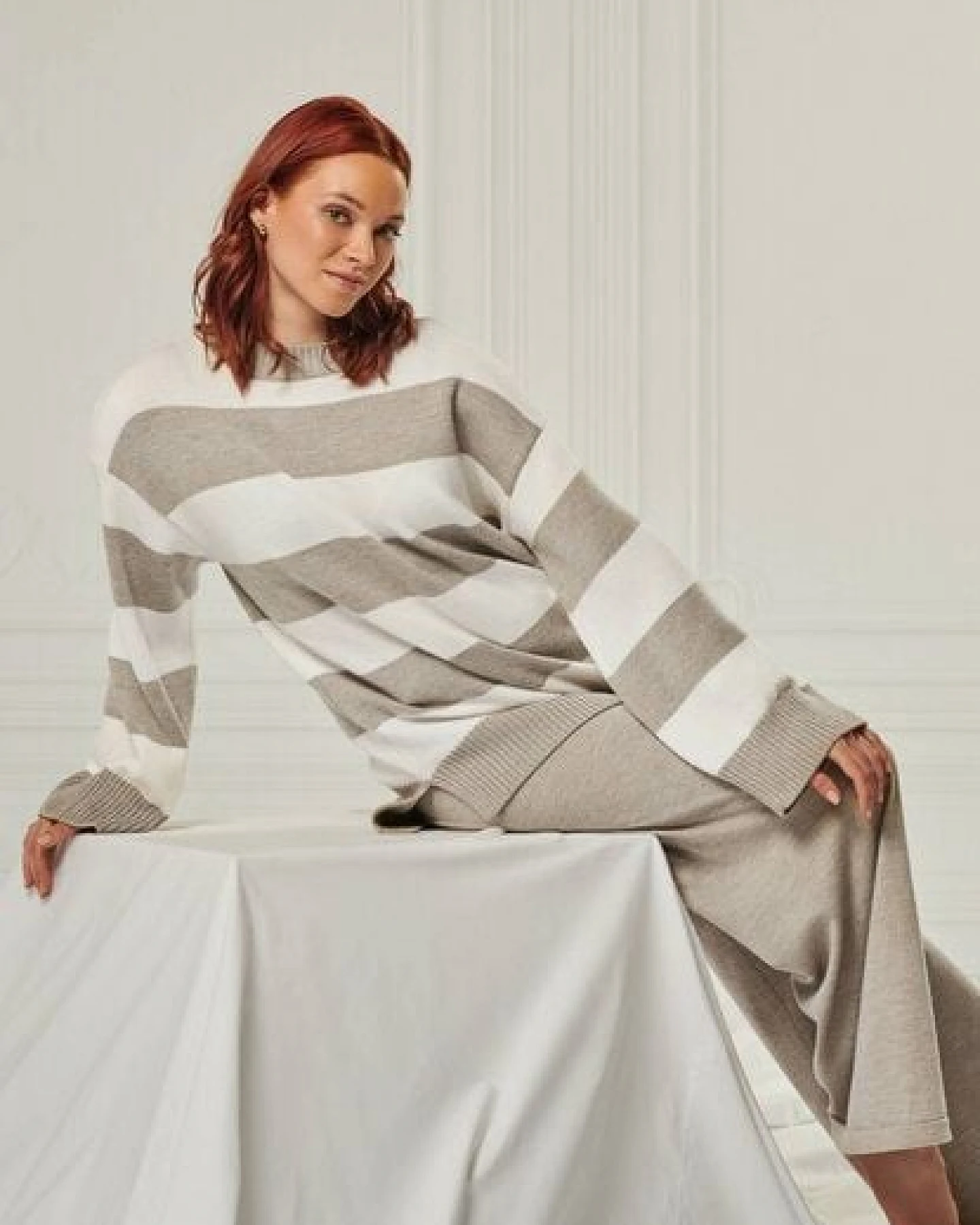 YOU LOOK PERFECT 100% Merino Blockstreifen Pullover "Felia" – Ansicht 2