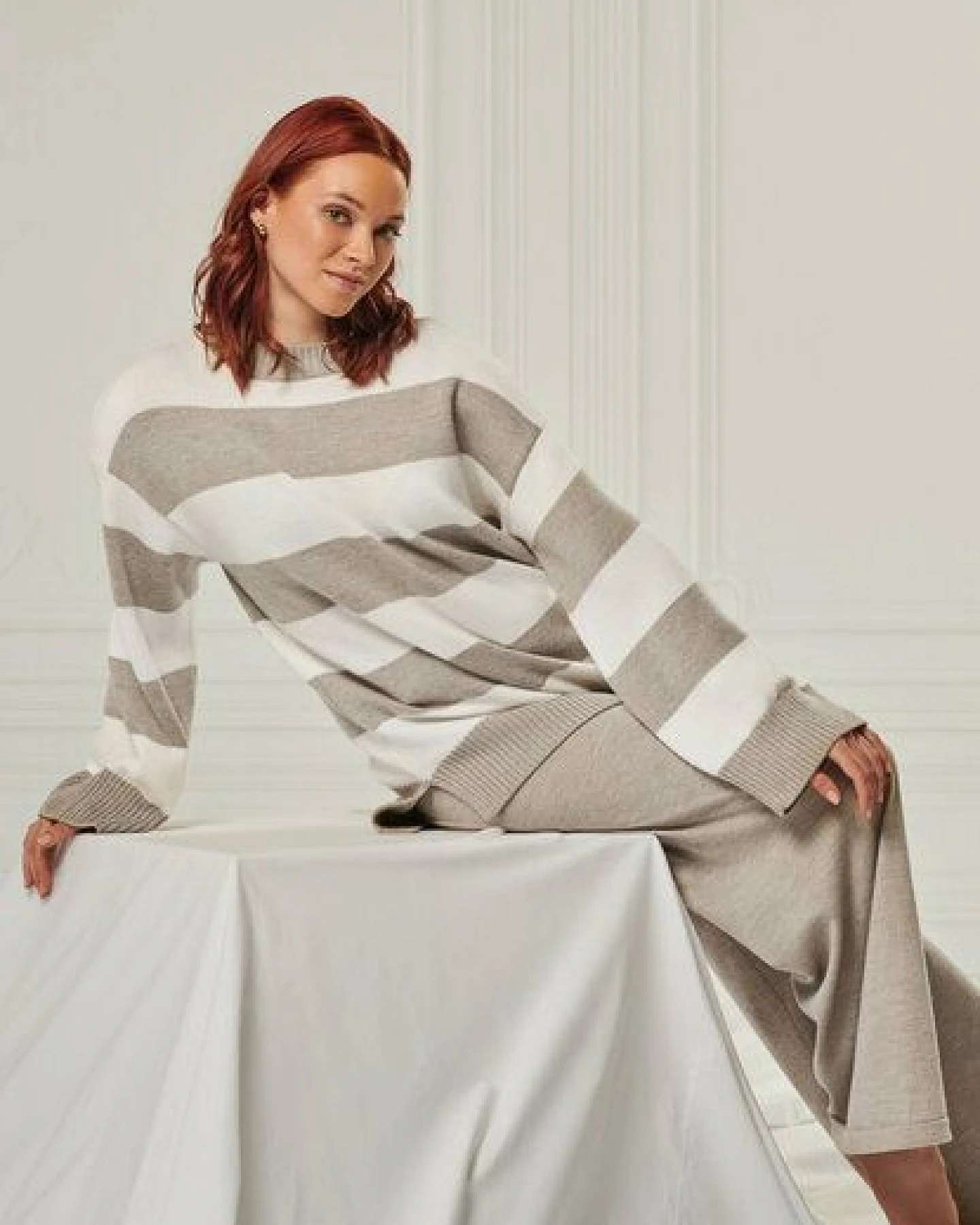 YOU LOOK PERFECT 100% Merino Blockstreifen Pullover "Felia" – Ansicht 2