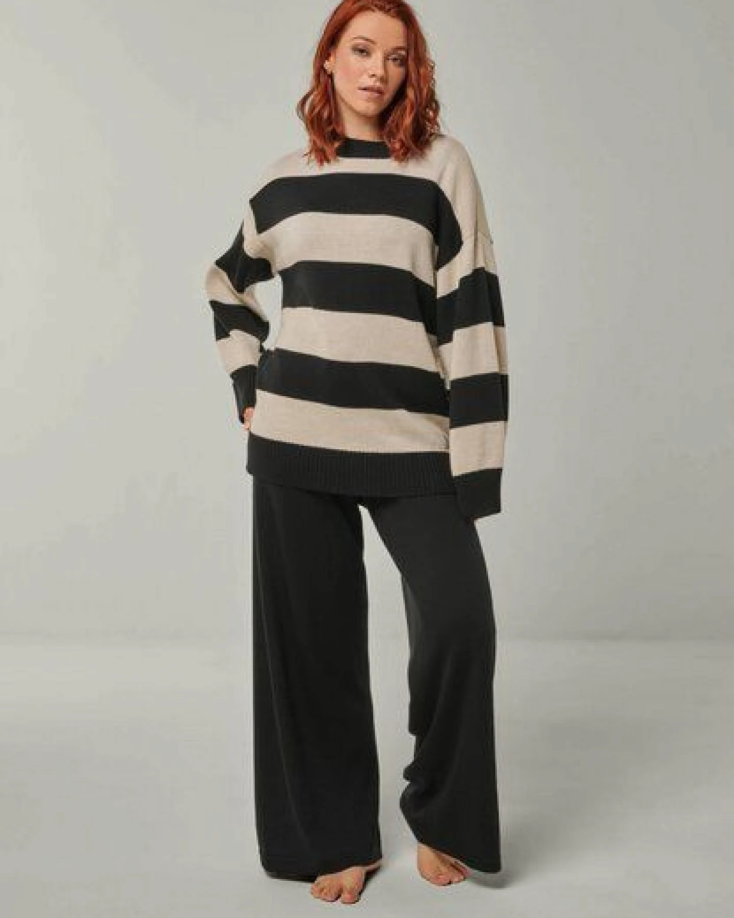 YOU LOOK PERFECT 100% Merino Blockstreifen Pullover "Felia" – Ansicht 4