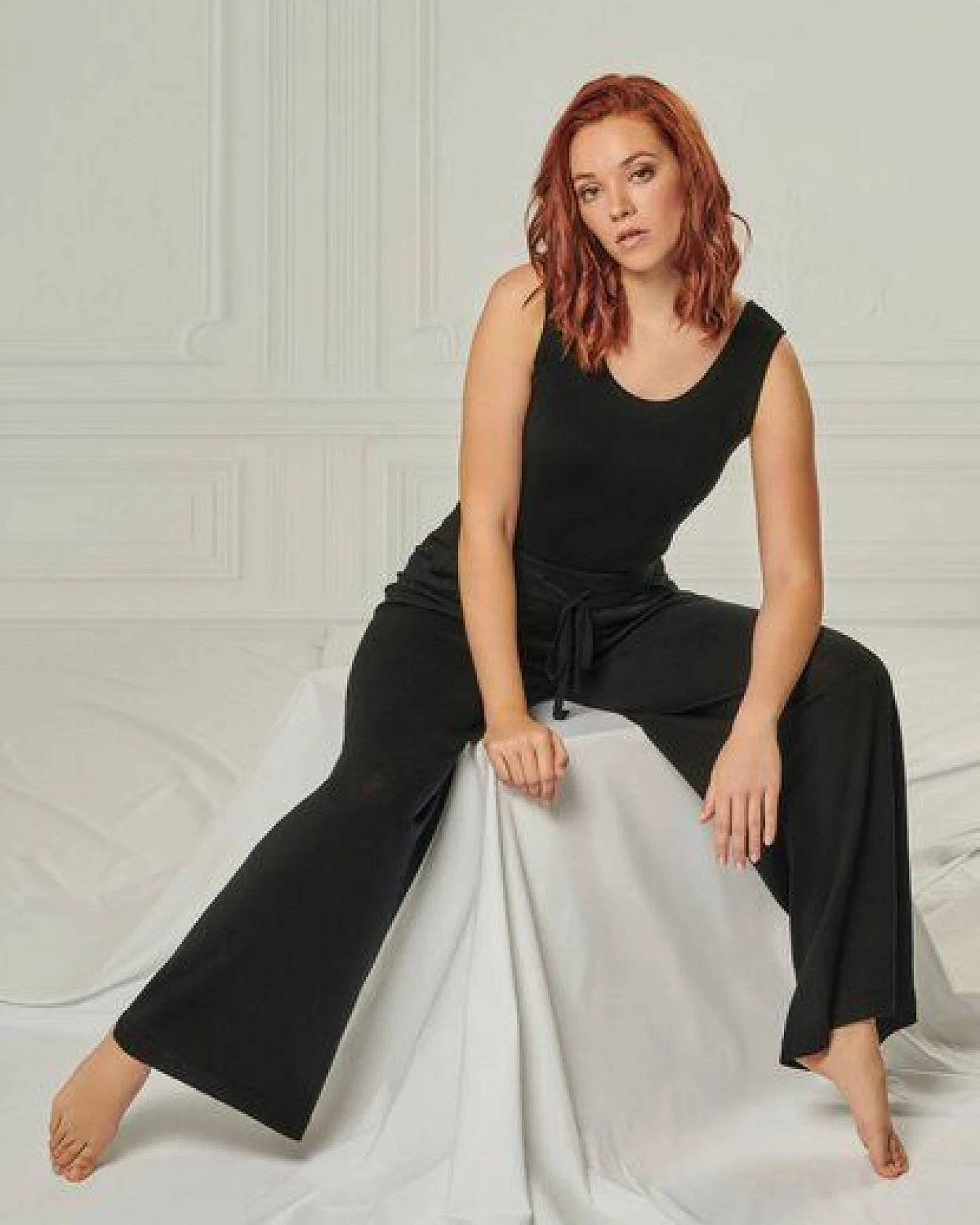 YOU LOOK PERFECT 100% Merino weite Strickhose mit Taschen "Frida" – Ansicht 2