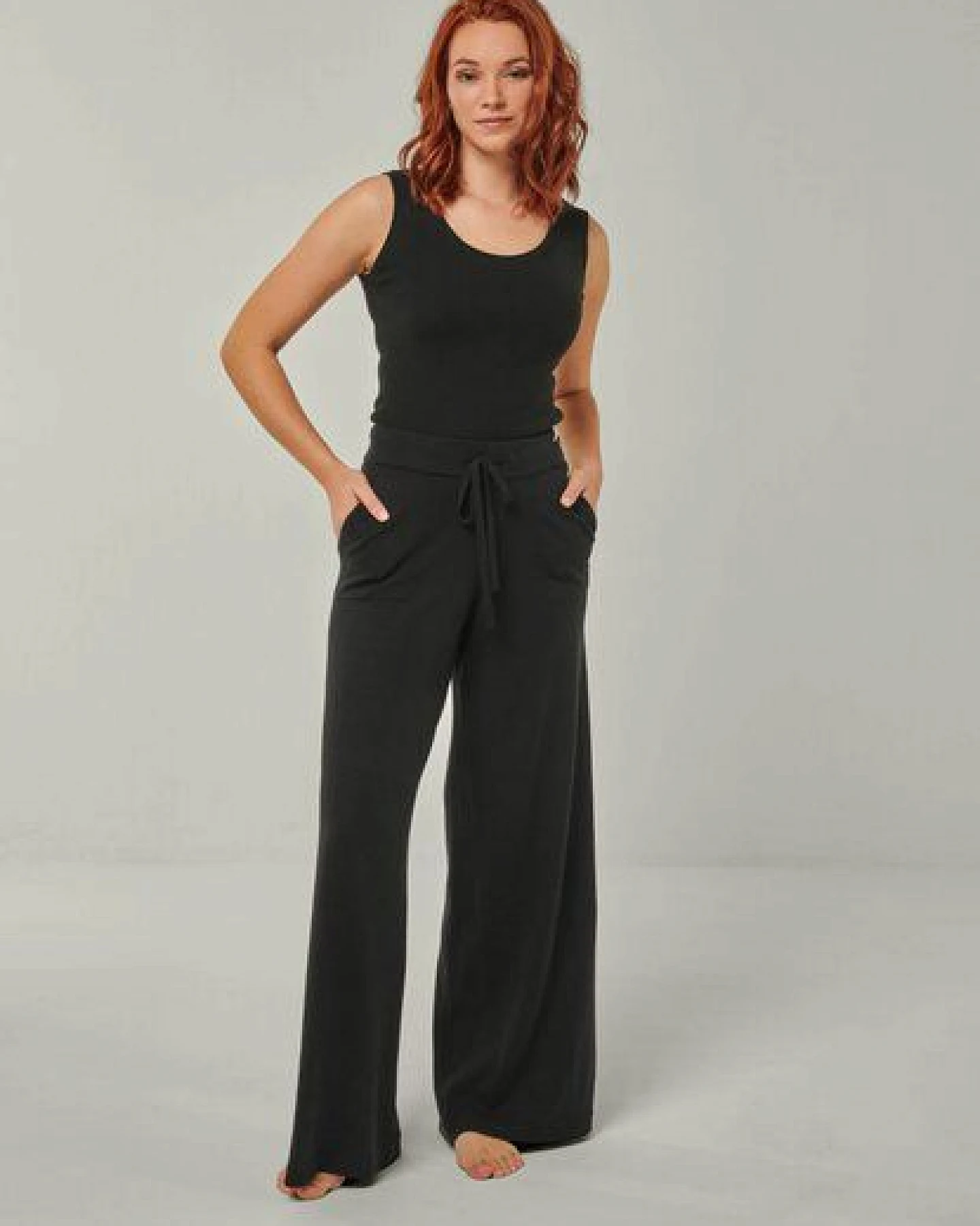 YOU LOOK PERFECT 100% Merino weite Strickhose mit Taschen "Frida" – Ansicht 3