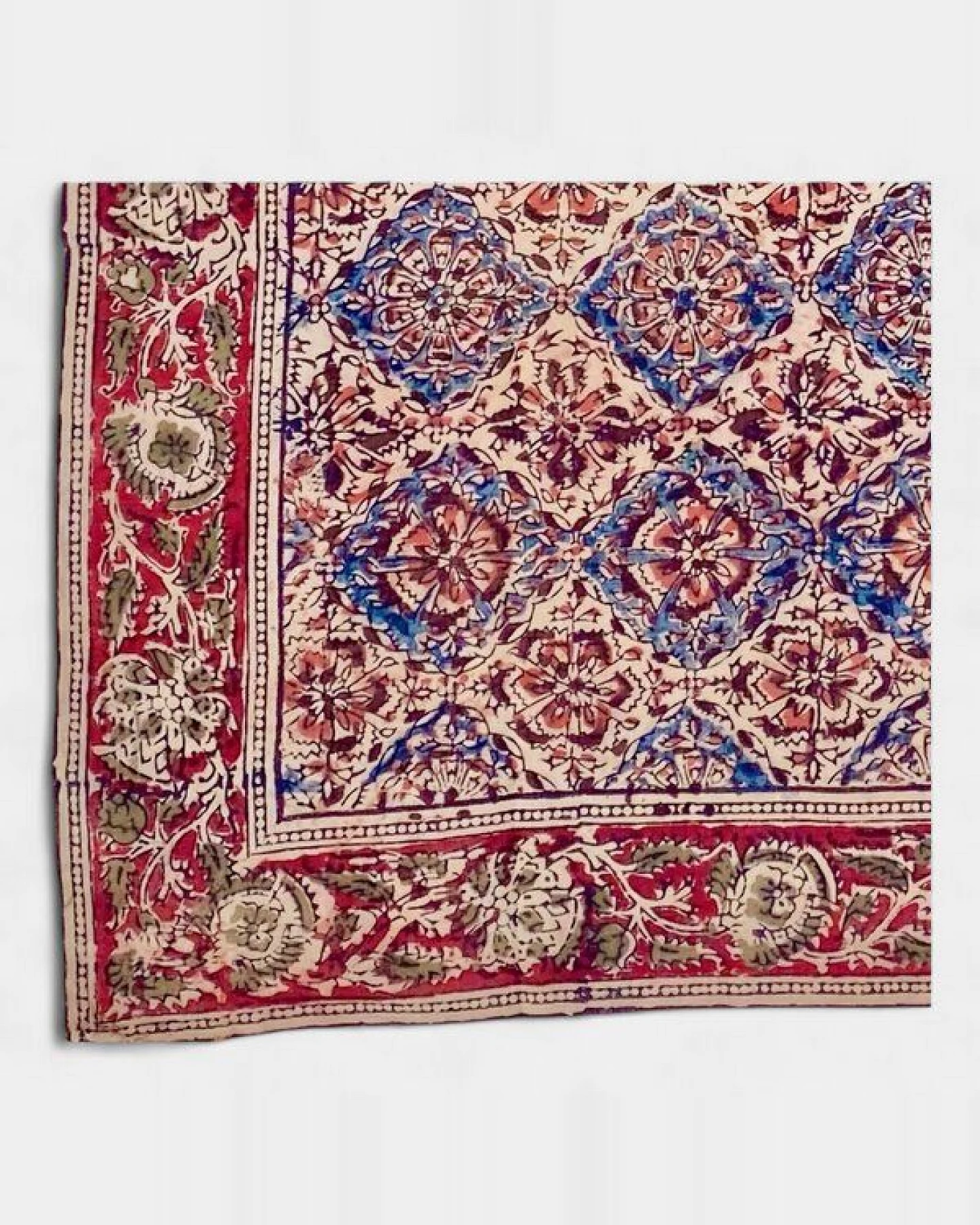 Der Lindwurm Kalamkari- Tuch (55x55 cm), Handdruck mit Pflanzenfarben – Ansicht 2