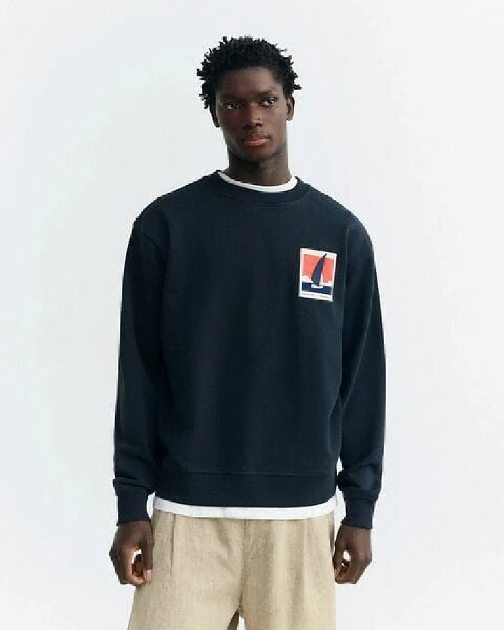 thinking mu Optimist Navy Leon Sweatshirt