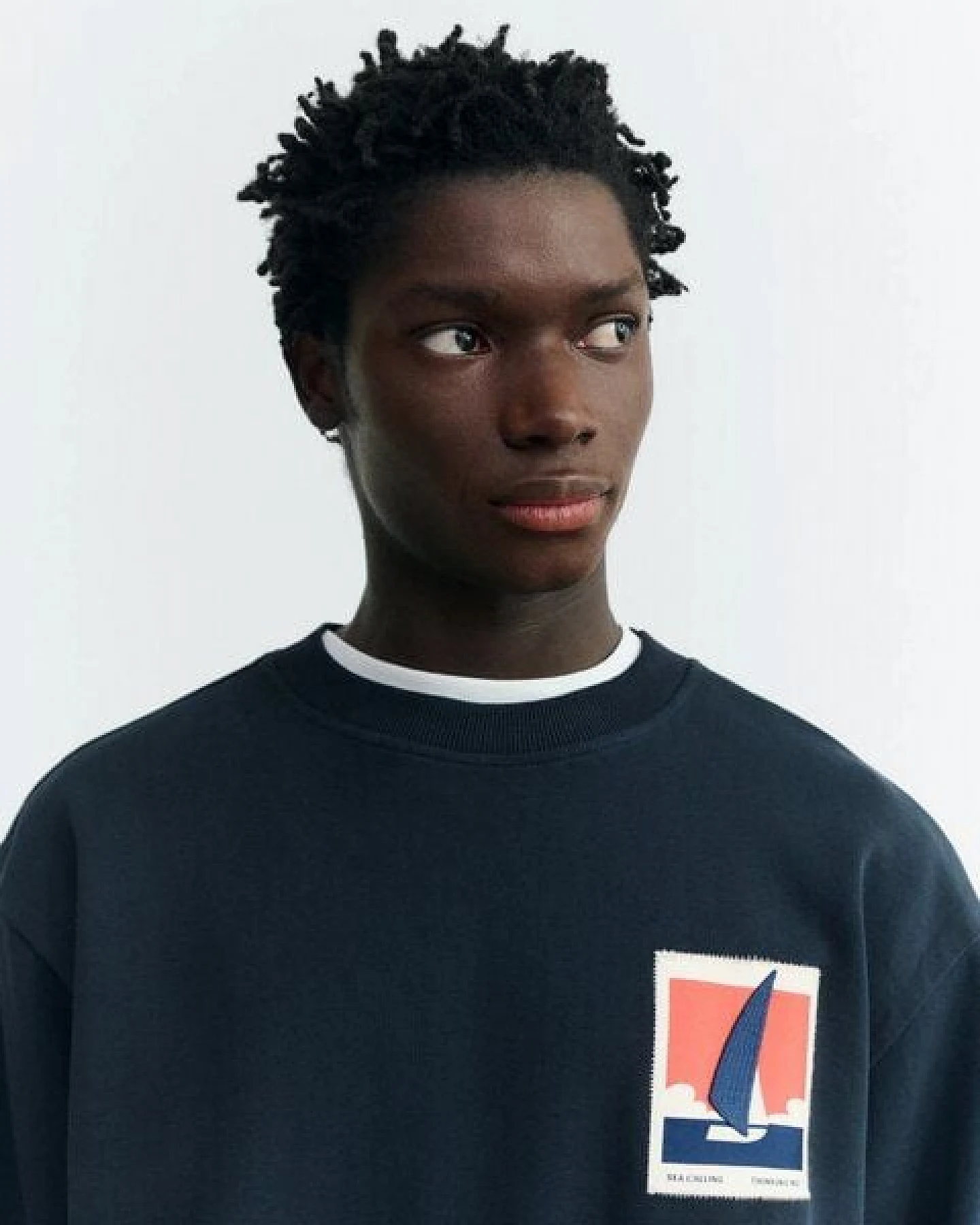 thinking mu Optimist Navy Leon Sweatshirt – Ansicht 3