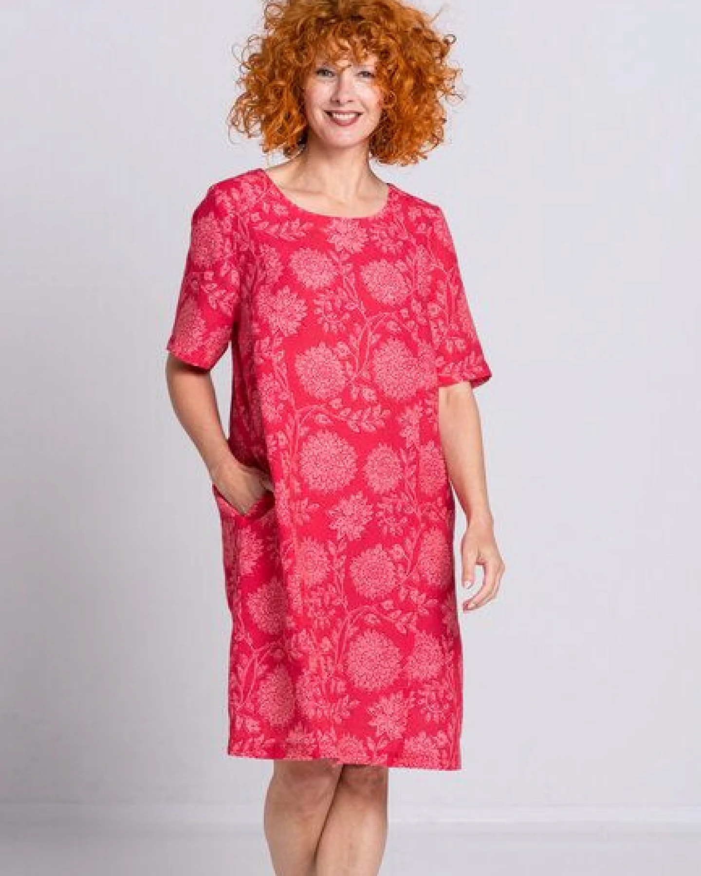 Heidekönigin Leinenkleid kurzarm – Ansicht 2