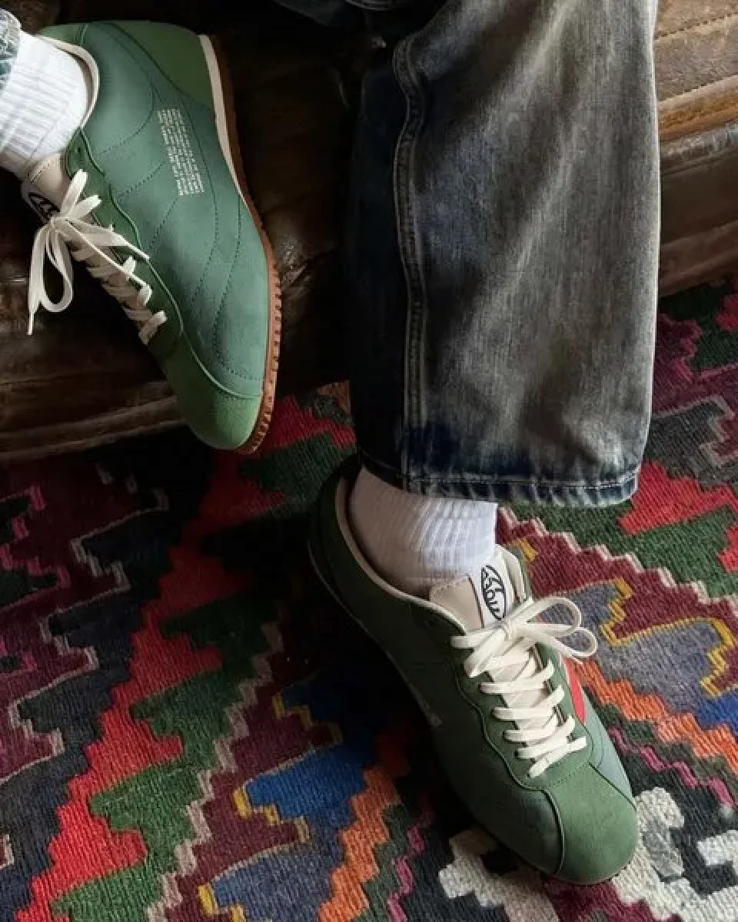 MoEa Sneakers Rise - Green & Red - Corn – Ansicht 3