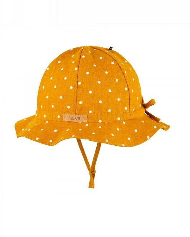 Pure pure by Bauer Sommerhut mango mit weißen Punkten mit UV-Schutz