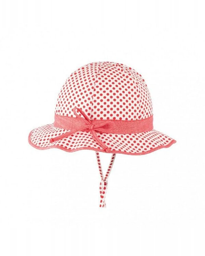 Pure pure by Bauer Sommerhut weiß-rot Punkte mit UV-Schutz