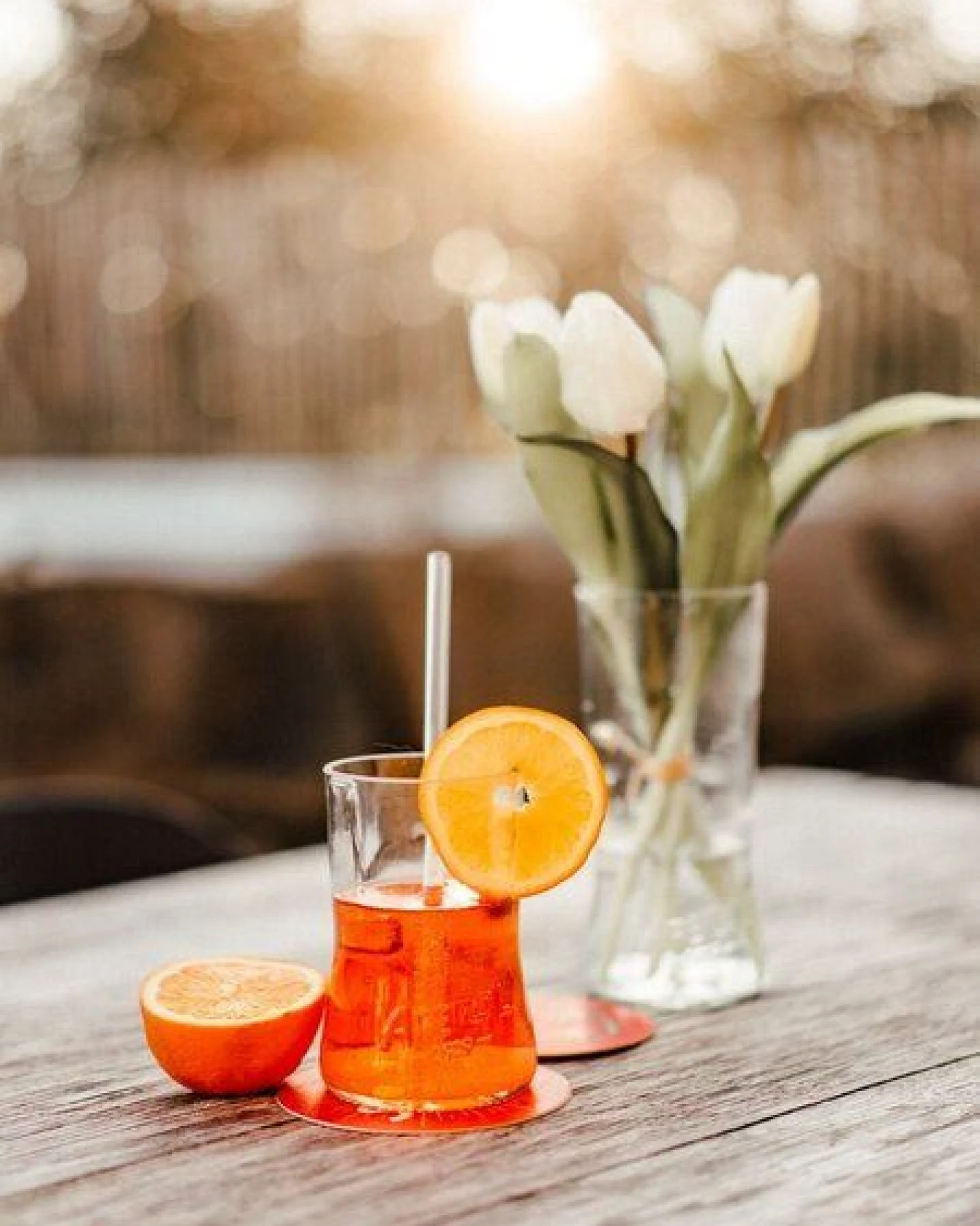 MaBe 16er Set Aperol Gläser - UPCYCLING aus der leeren 0,7l Flasche MIT 16x Glashalm – Ansicht 3