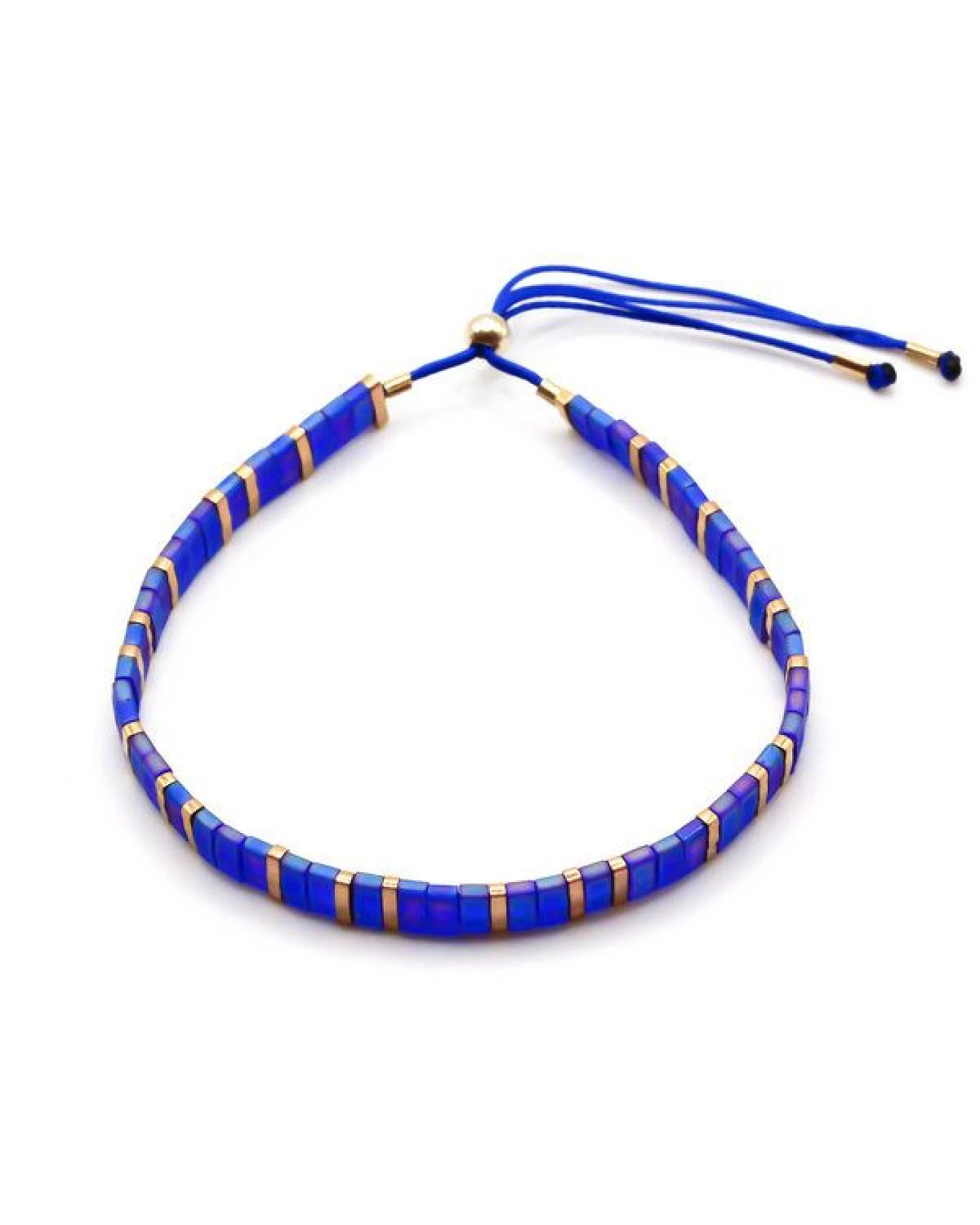juni Blaues Armband "Royal Marina" - individuell verstellbar - handgemacht in Deutschland – Ansicht 2