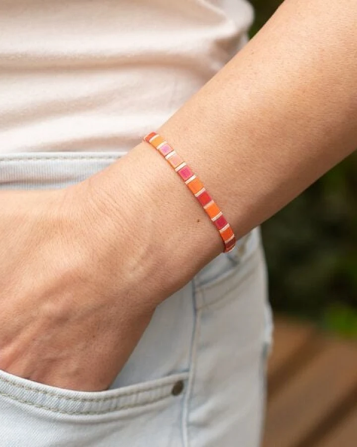 juni Armband "Sunset Glow" - individuell verstellbar - handgemacht in Deutschland
