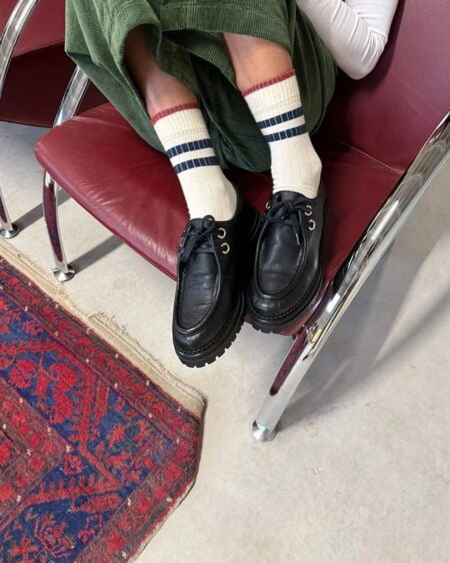 Jutelaune Stripe Socks - GRS und OEKO-TEX Zertifizierungen, One Size, Navy – Ansicht 2