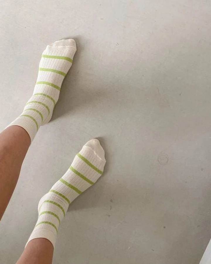Jutelaune Stripe Socks - GRS und OEKO-TEX Zertifizierungen, Green