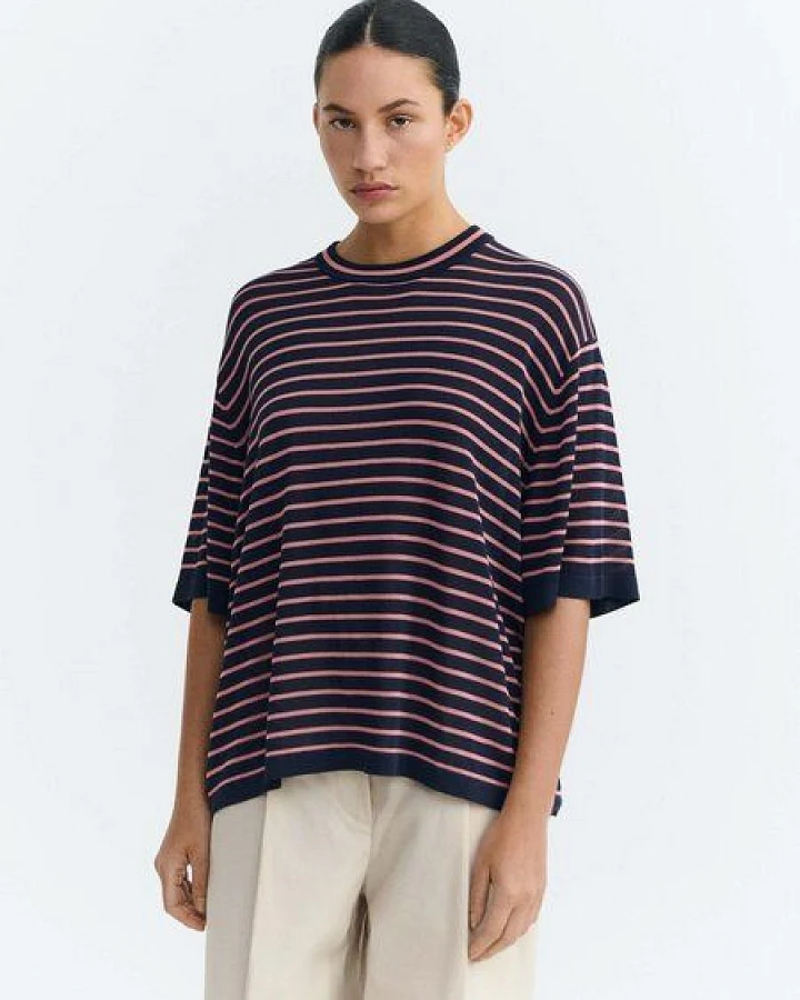 thinking mu Damen T-Shirt - Zenna Knitted - aus 100 % Lyocell