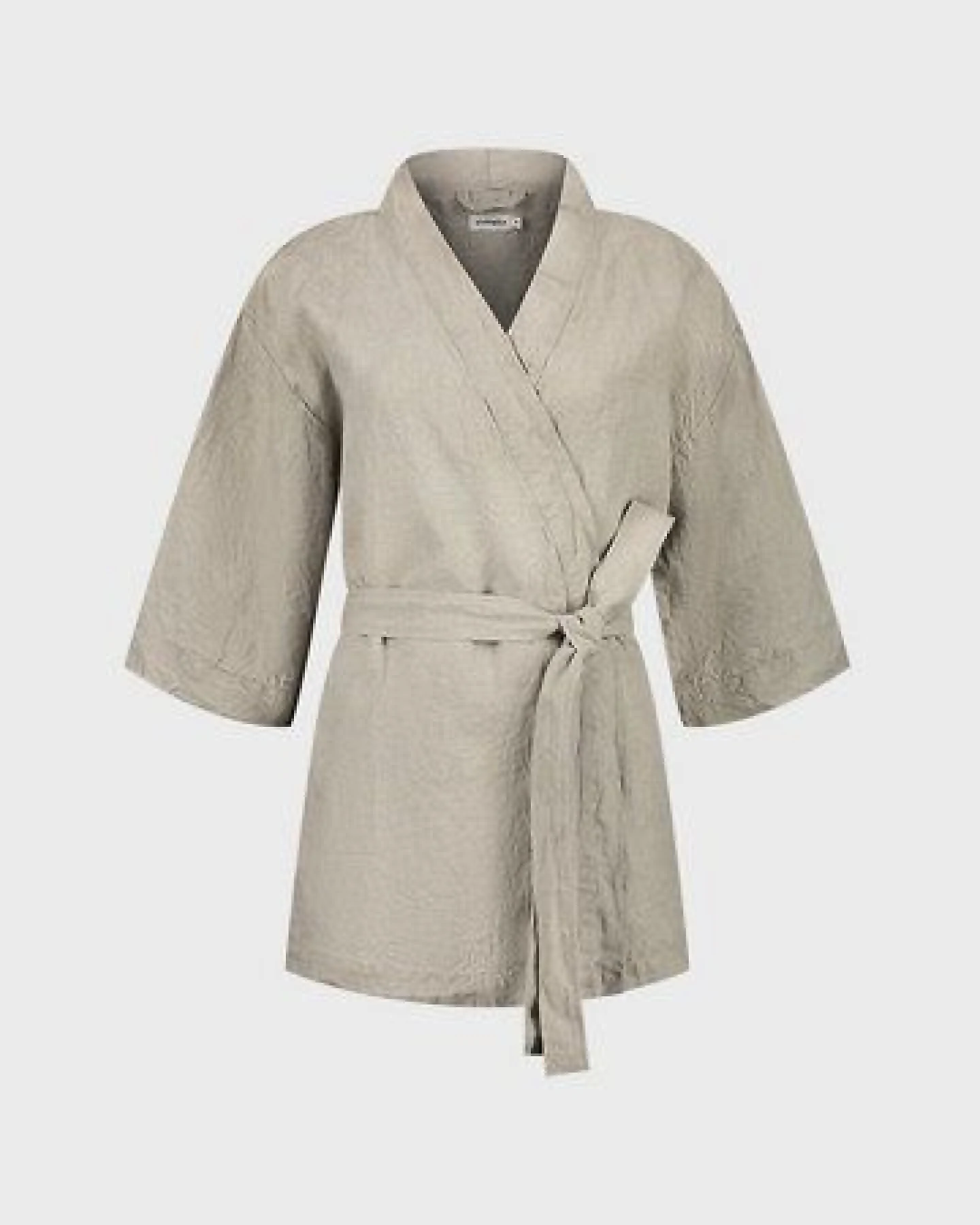 Kimono Jacke Gewaschenes Leinen - Yumeko – Ansicht 2