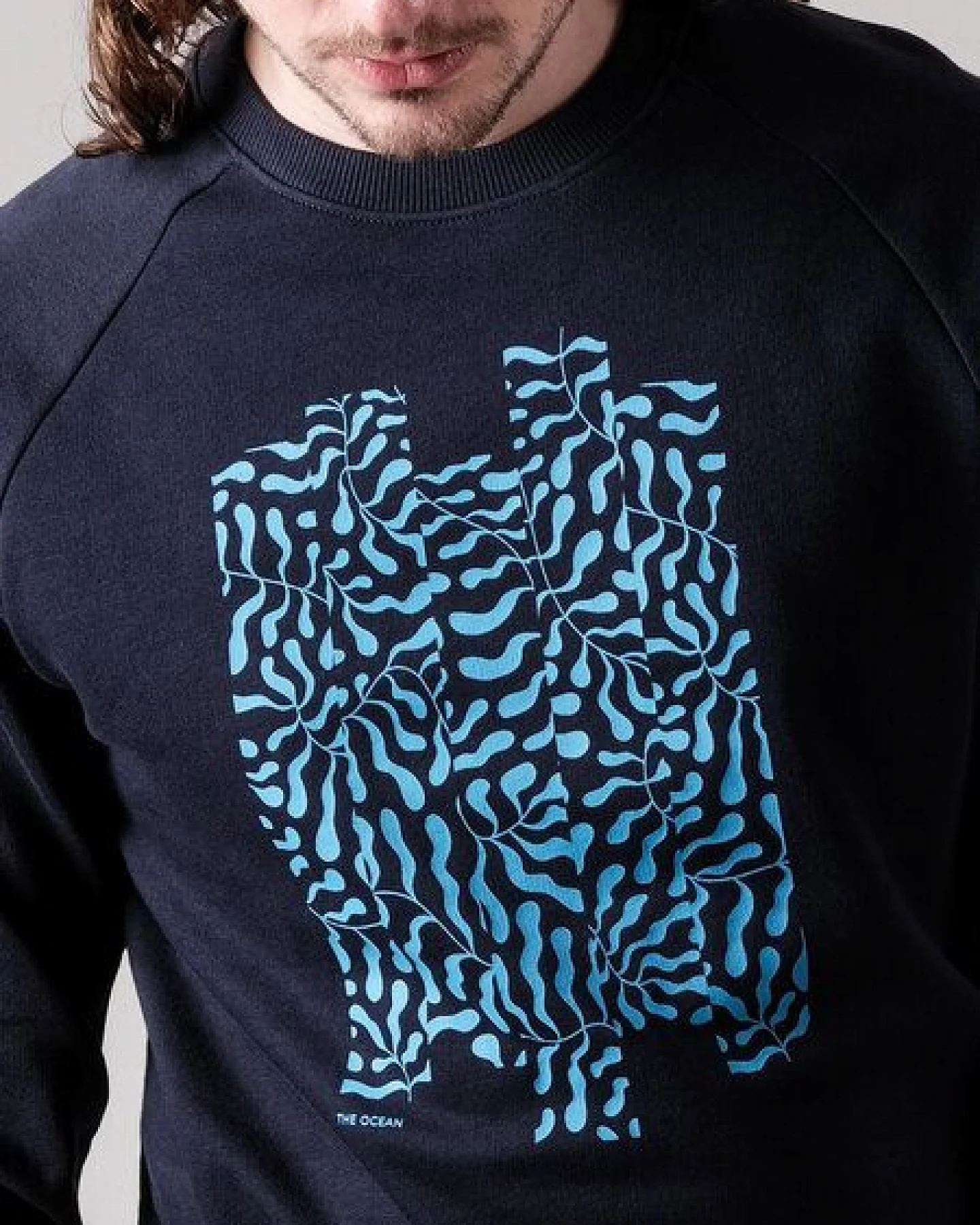 FANTASTIC REALITY STUDIOS THE OCEAN RAGLAN SWEATSHIRT - Bio-Baumwolle, Unisex – Ansicht 3
