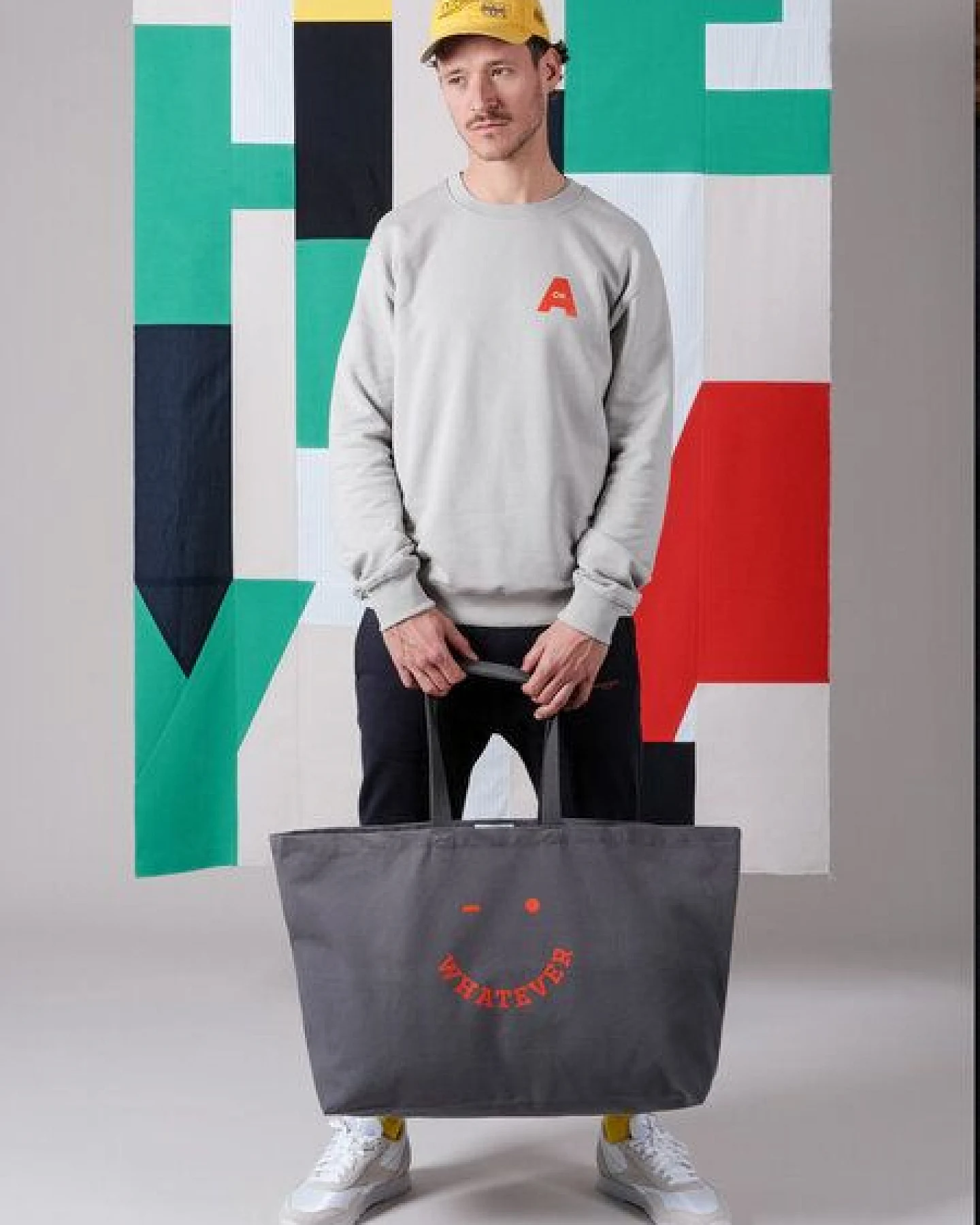 FANTASTIC REALITY STUDIOS WHATEVER LARGE CANVAS TOTE – Bio-Baumwolle, Unisex – Ansicht 2