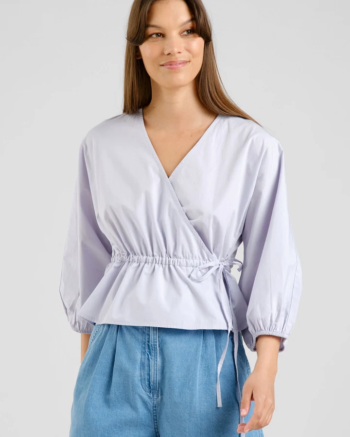 Wickelbluse Rosenvik Lila