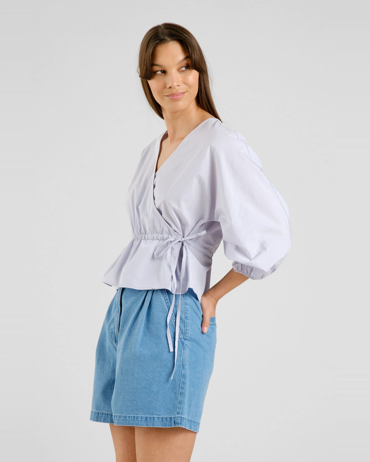 Wickelbluse Rosenvik Lila – Ansicht 3