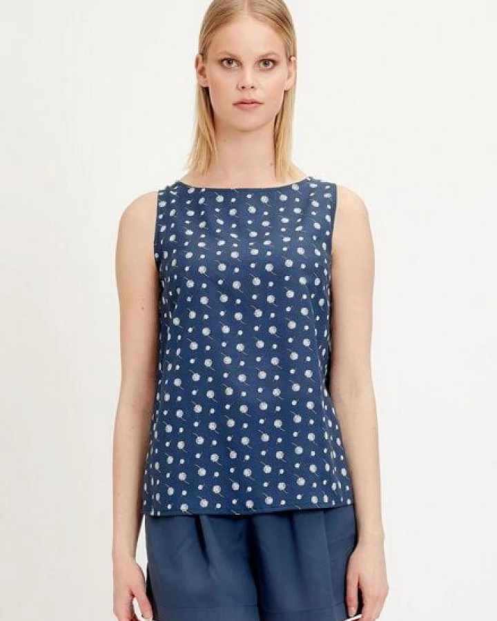 ORGANICATION Top aus Tencel mit Allover-Print