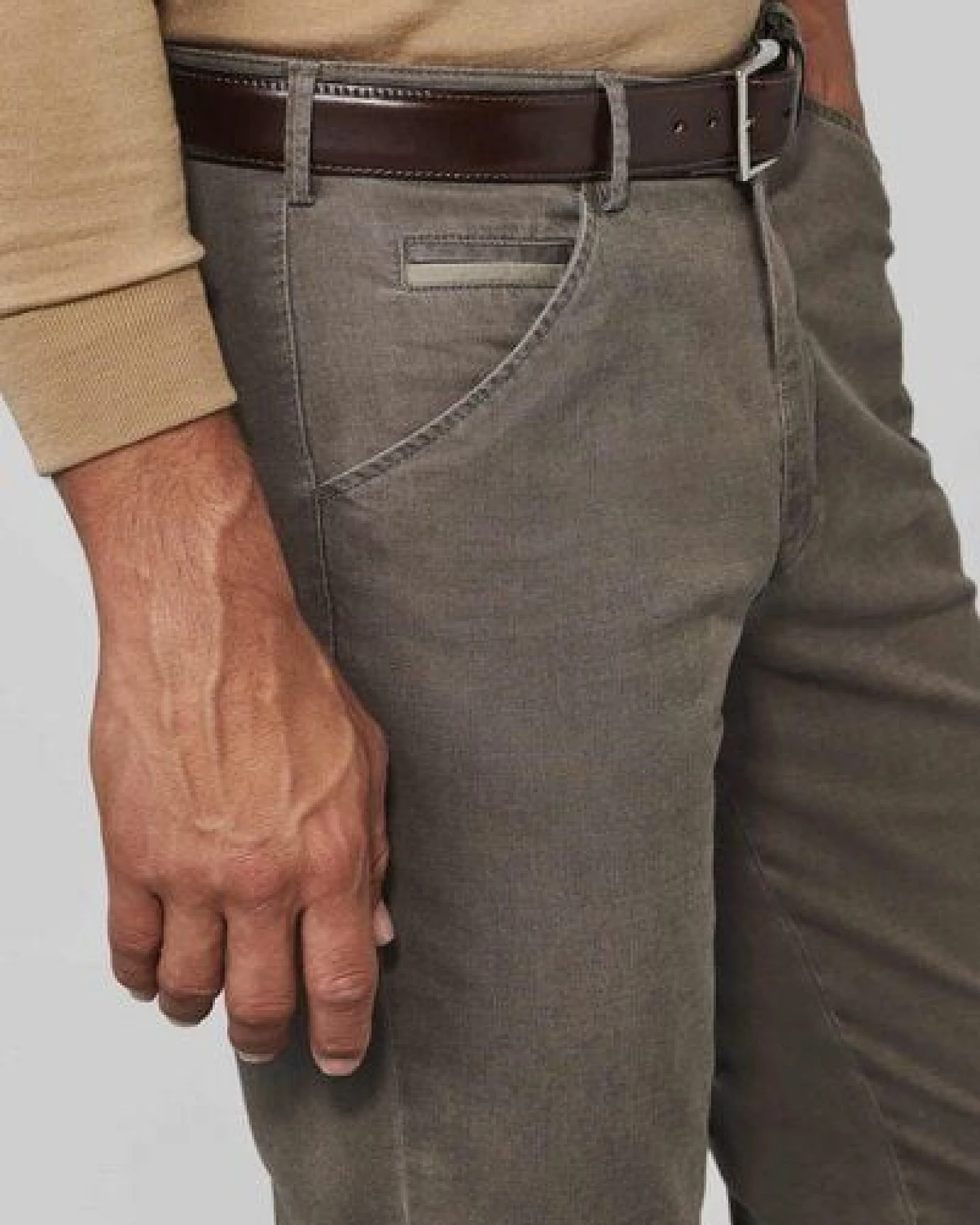 MEYER TWO-TONE-BAUMWOLLSTRETCH CHINO – Ansicht 4