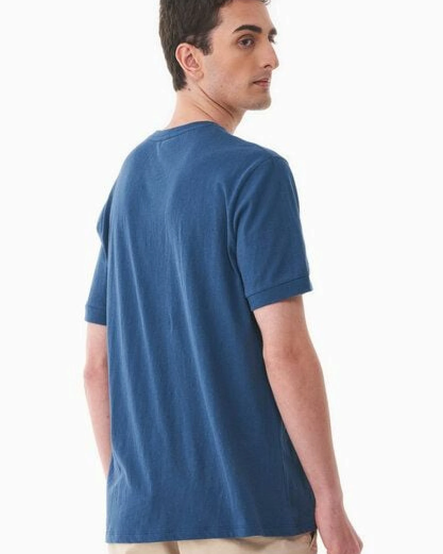 ORGANICATION T-Shirt aus Bio-Baumwolle und Leinen mit Brusttasche – Ansicht 4