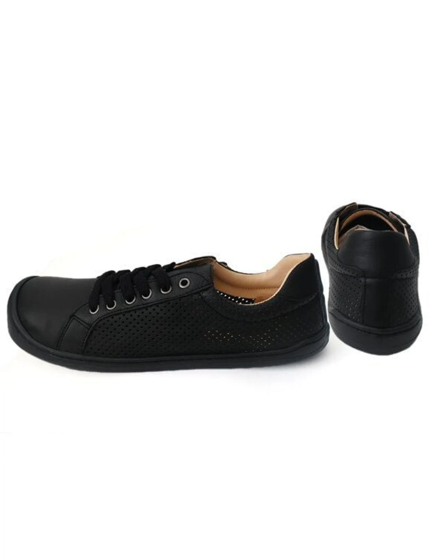 POLOLO Plus perforierter Barfuß Sneaker für Erwachsene, chromfrei gegerbtes Leder – Ansicht 2