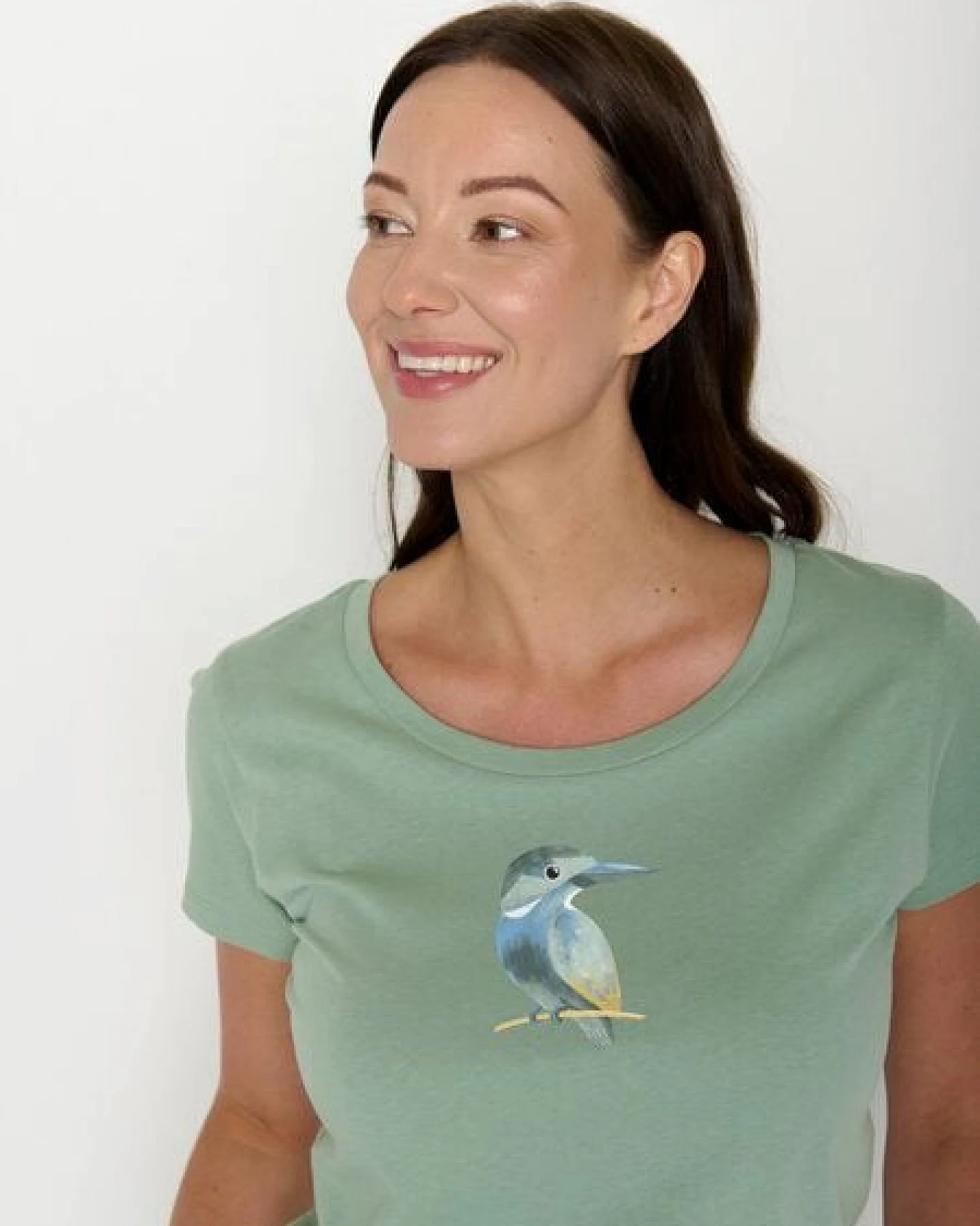 GREENBOMB Bird Look Loves - Sportliches T-Shirt aus Bio-Baumwolle / hochwertiger Print / GOTS / Fair & Vegan – Ansicht 2
